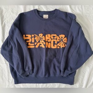 Billabong Navy Blue and Orange Sweatshirt